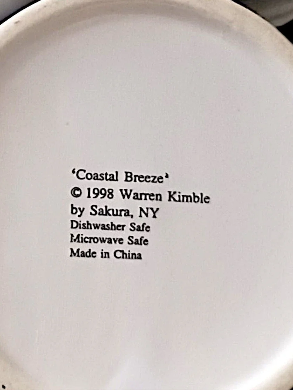 4 Vtg Sakura Coastal Breeze Coffee Mugs Warren Kimble Nautical 10oz Beach House